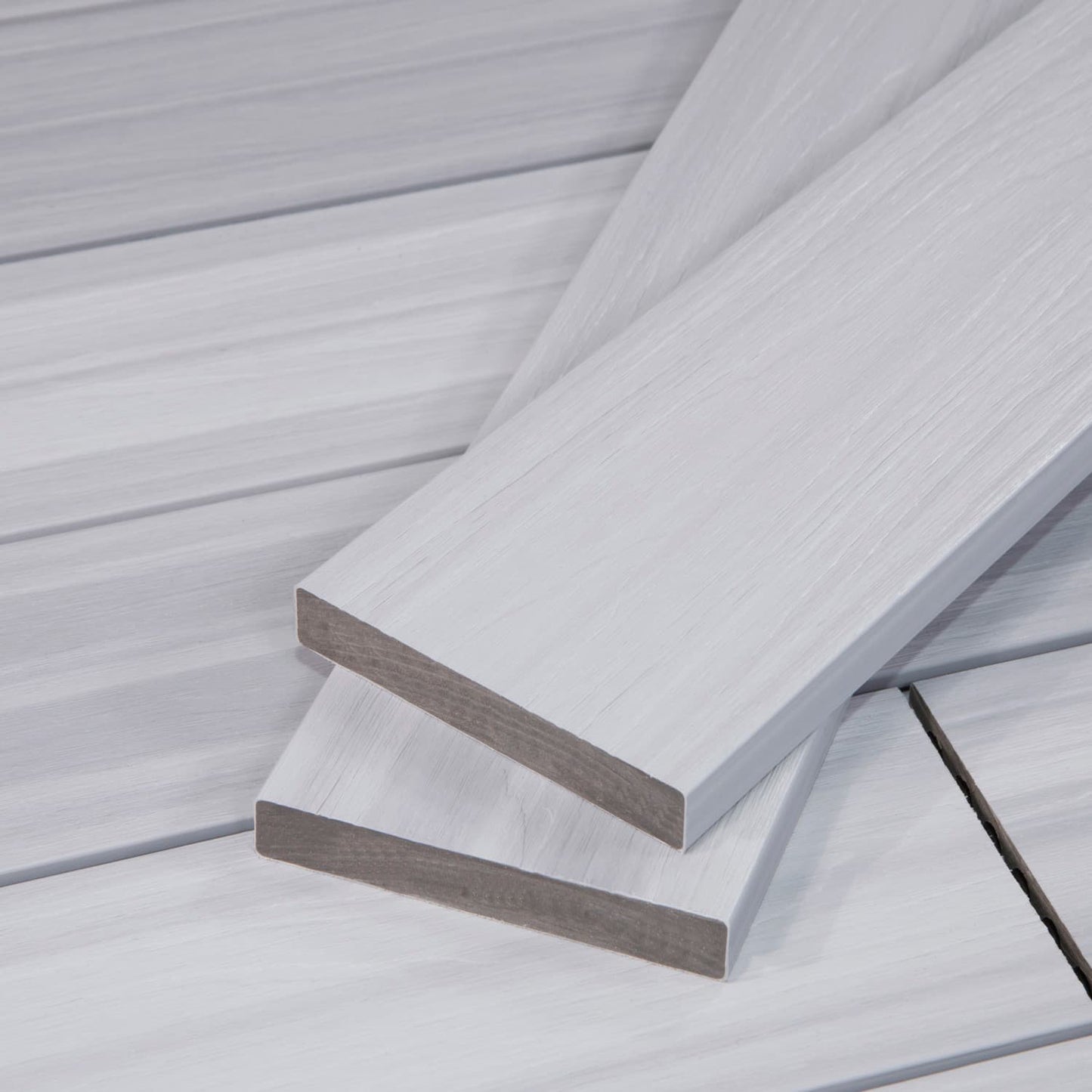 12 ft Glacier Decking - Square Edge - Light Gray