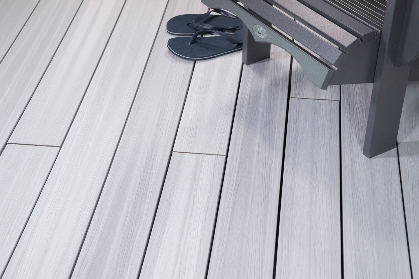 12 ft Glacier Decking - Square Edge - Light Gray