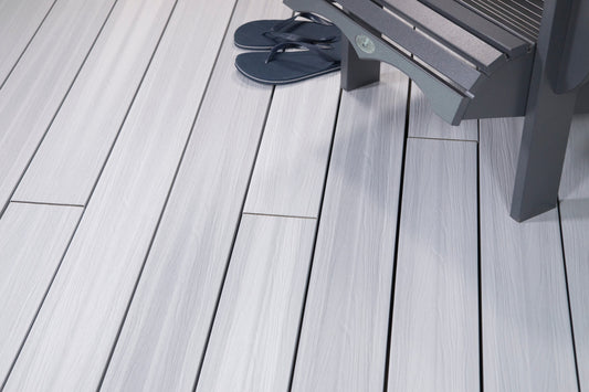 12 ft Glacier Decking - Square Edge - Light Gray