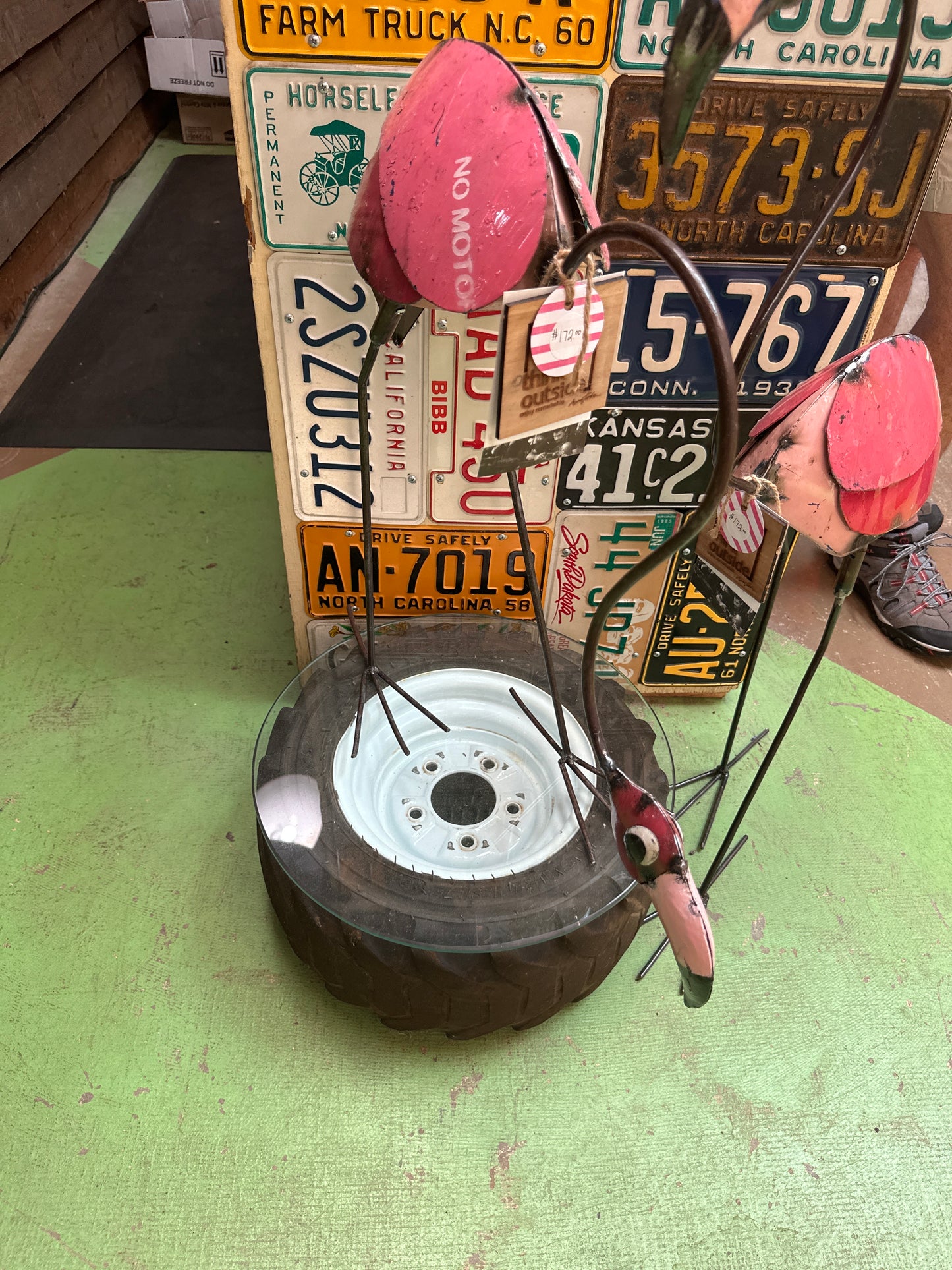 Pink Bird Yard Decor