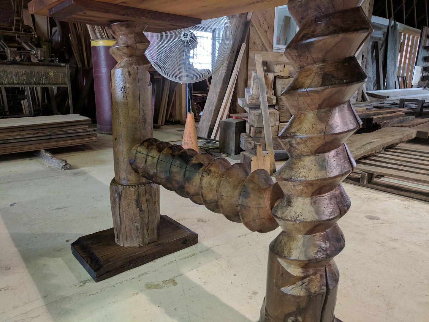 Wine Press Screws - Hand Carved - 17th Century