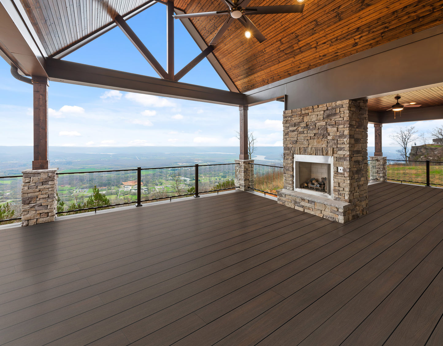 12 ft Denali Decking - Grooved - Dark Brown