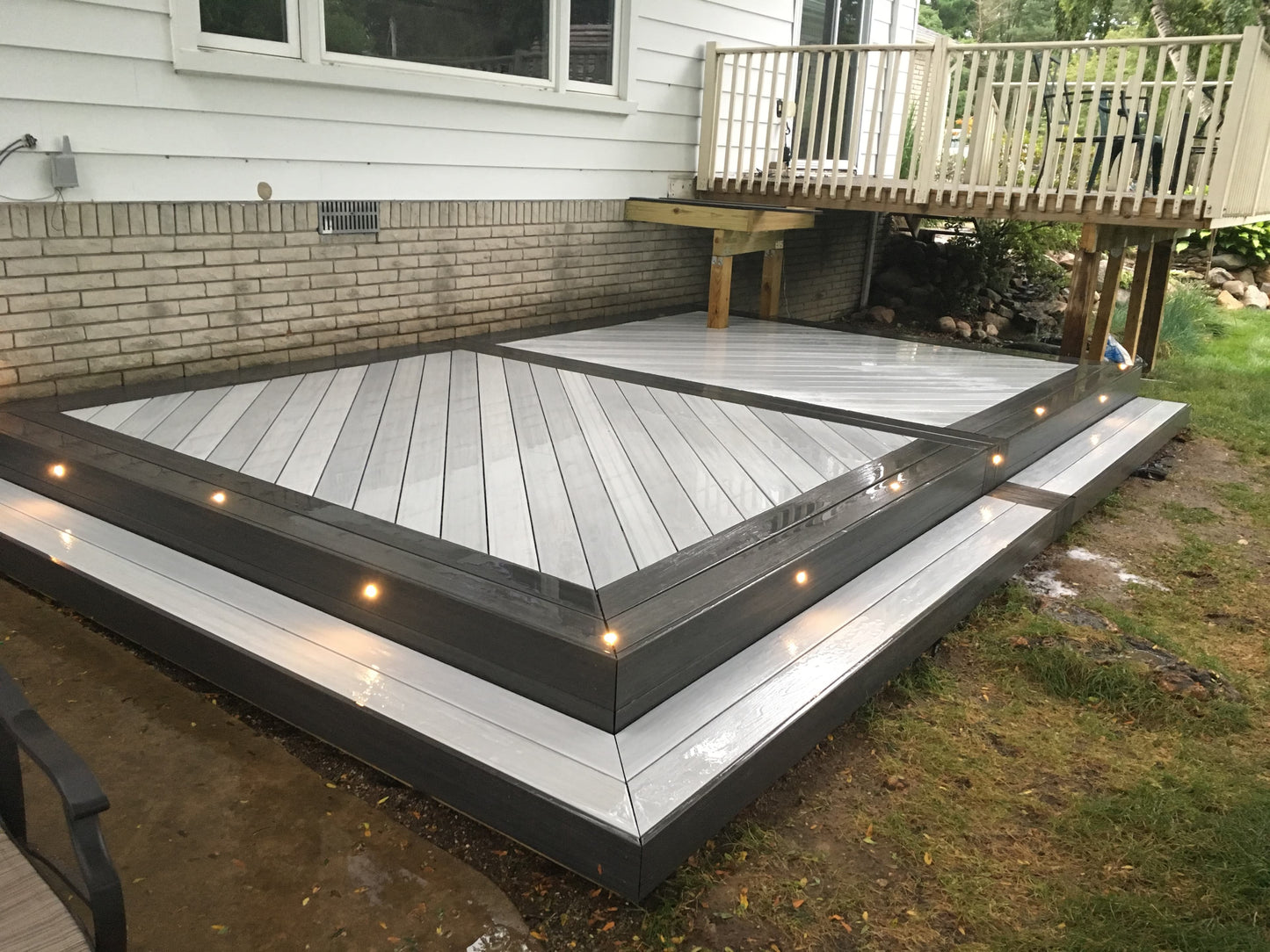 12 ft Glacier Decking - Grooved - Light Gray