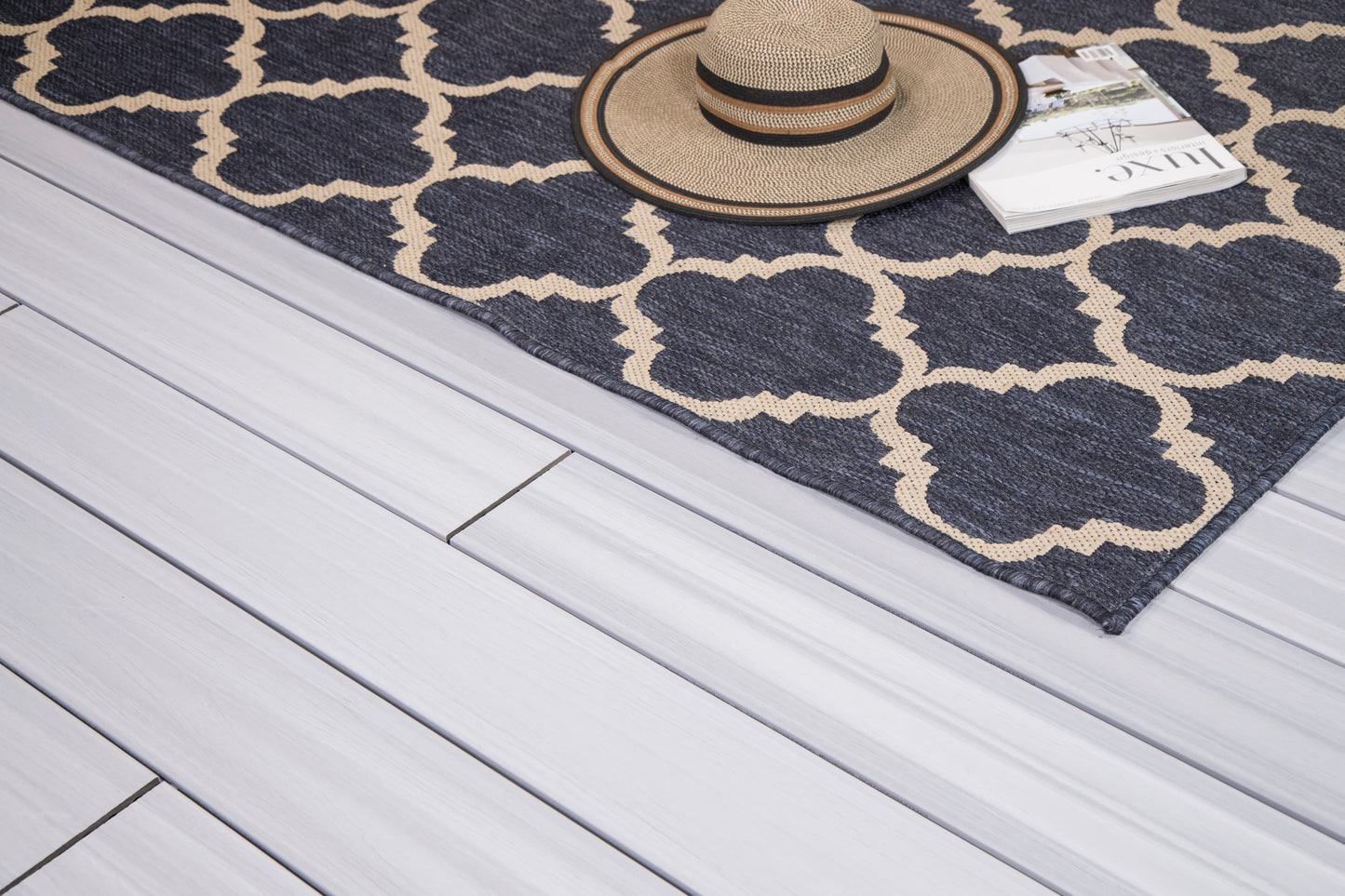 12 ft Glacier Decking - Grooved - Light Gray
