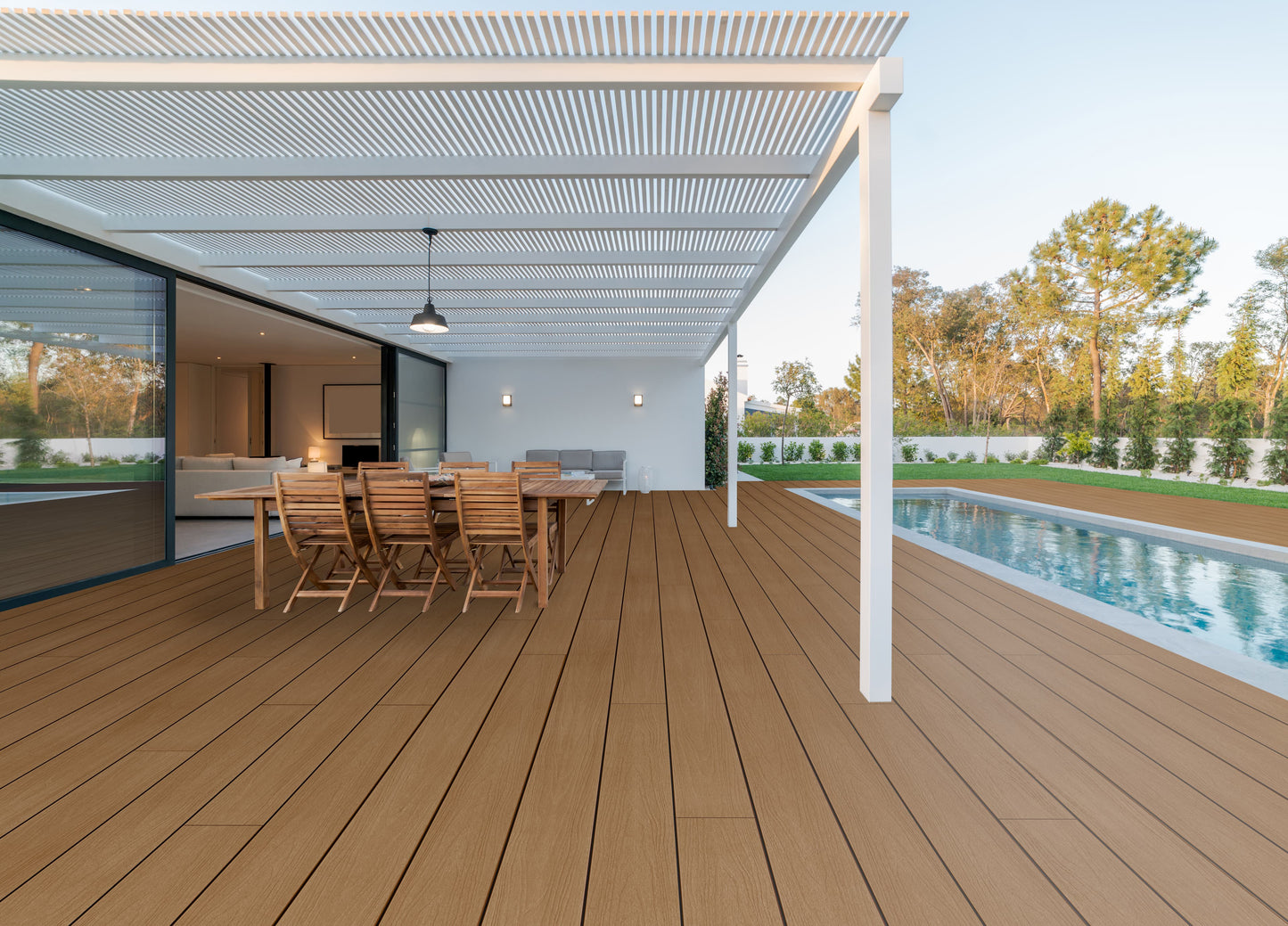 12 ft Sedona Decking - Grooved - Saddle Brown