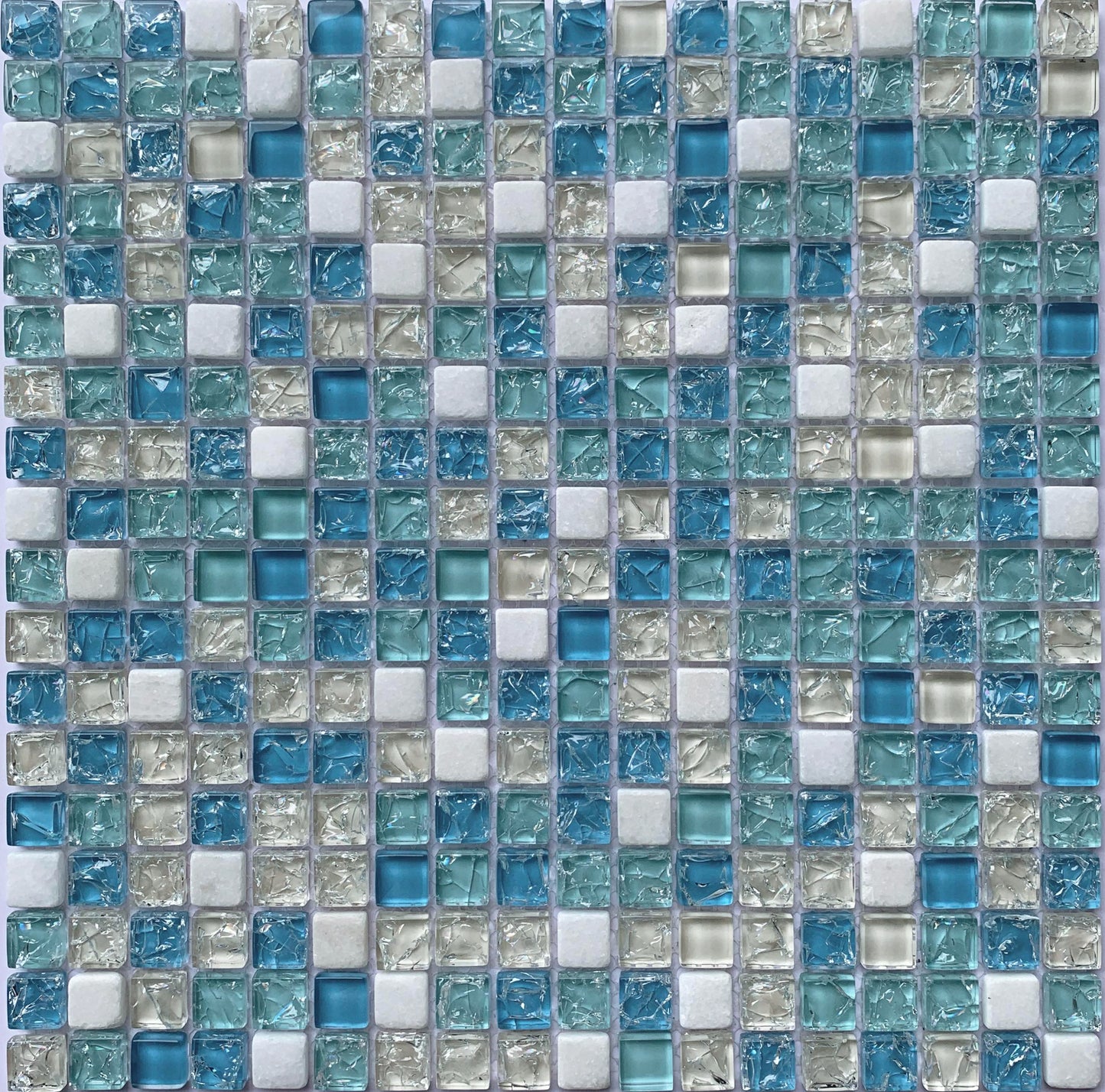 FF6004 - Teal Glass Mosaic Pool Tile
