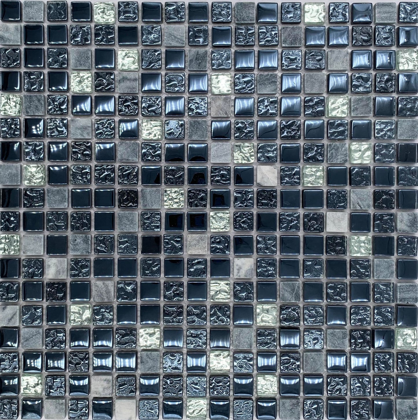 FF6014 - Dark Teal Glass Mosaic Pool Tile