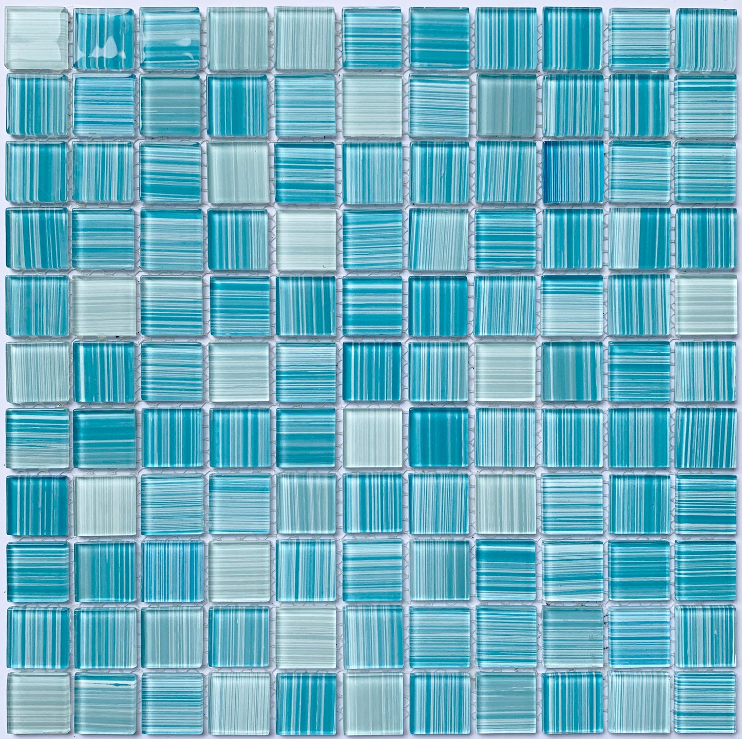 SL103 - Aqua Teal Glass Mosaic Pool Tile