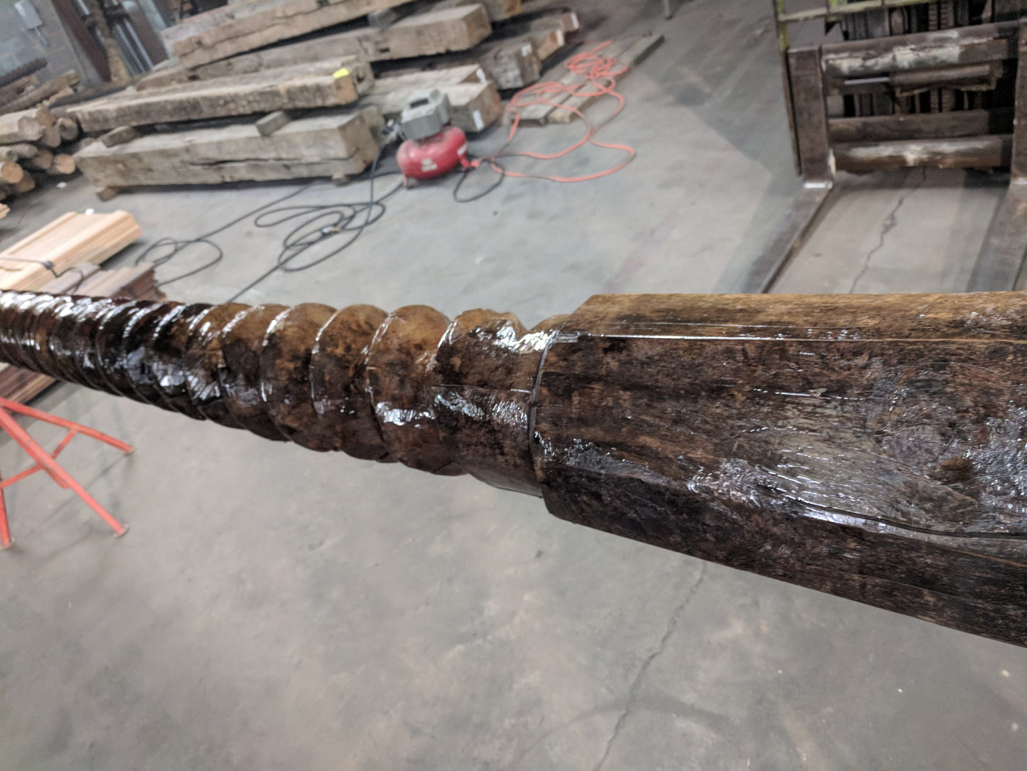 Wine Press Screws - Hand Carved - 17th Century