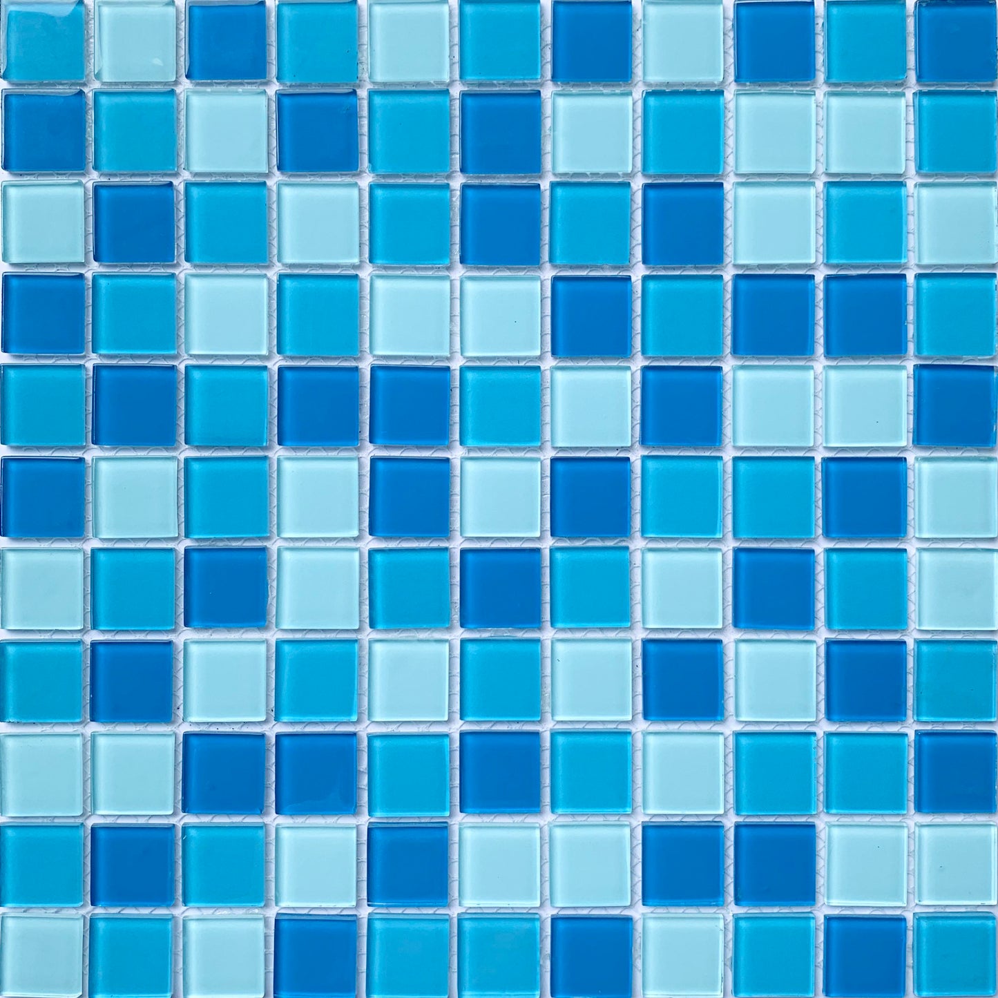 SL100 - Blue Aqua Teal - Glass Mosaic - Pool Tile