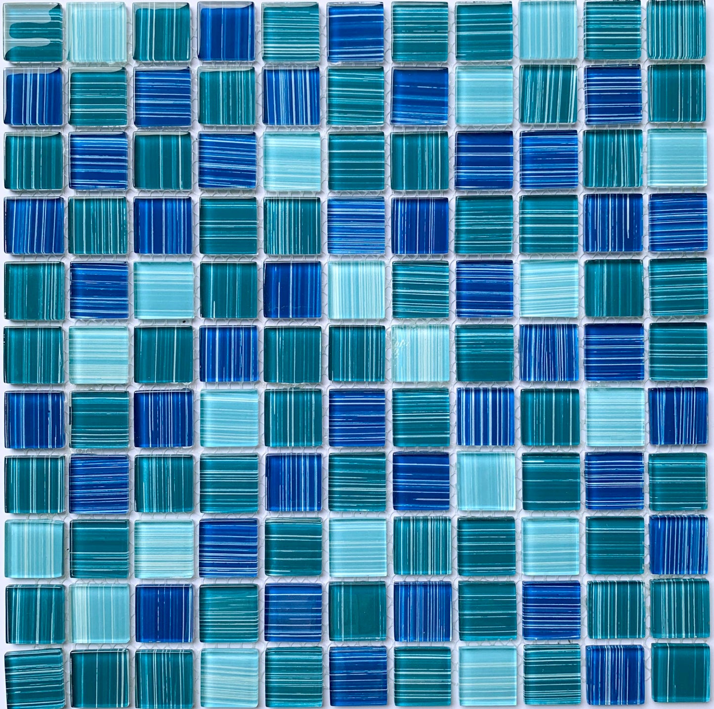 SL104 - Dark Teal Glass Mosaic Pool Tile