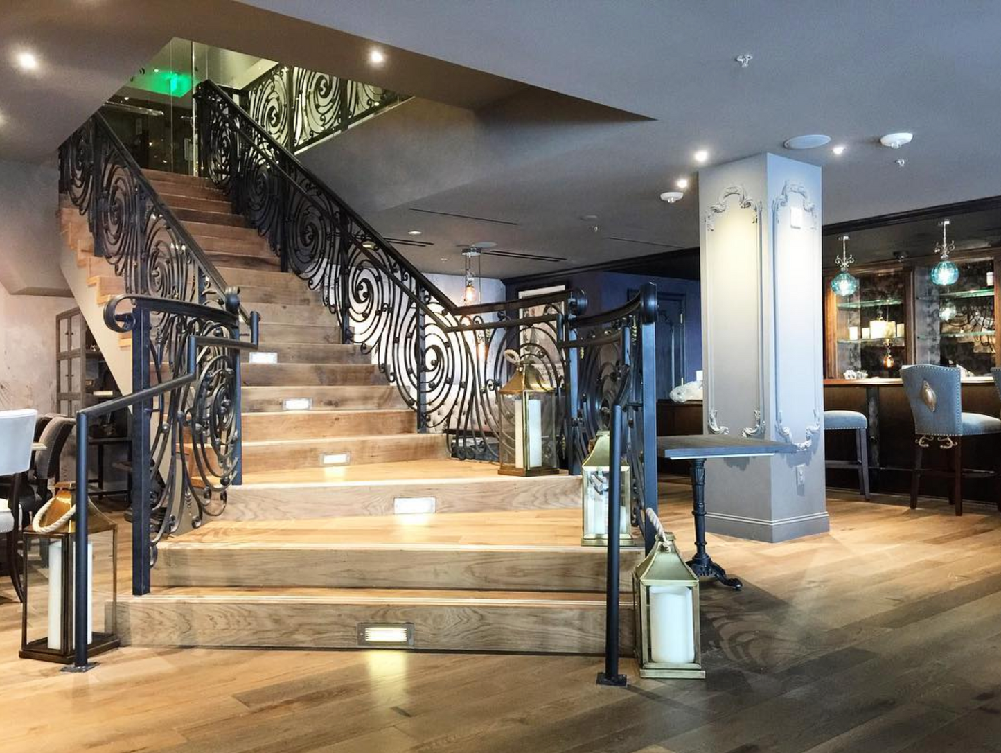 Modern Stair Tread - Solid White Oak