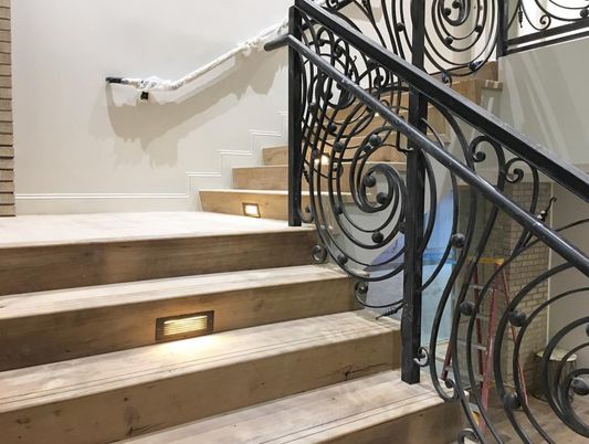 Modern Stair Tread - Solid White Oak