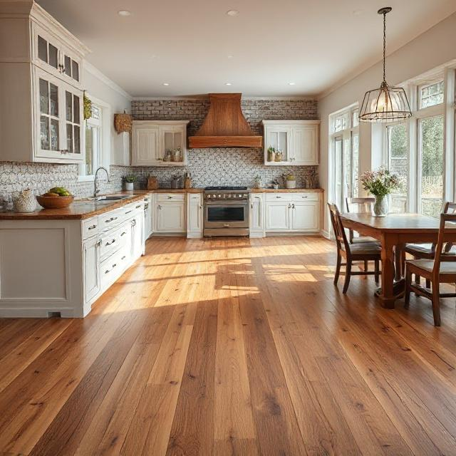Solid 3/4 Red Oak Flooring - 8-12 ft Length x 6 inch width - Unfinished - Character