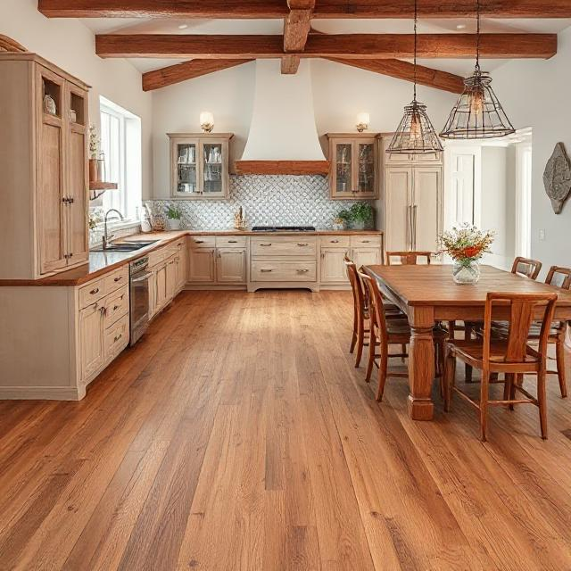Solid 3/4 Red Oak Flooring - 8-12 ft Length x 6 inch width - Unfinished - Character