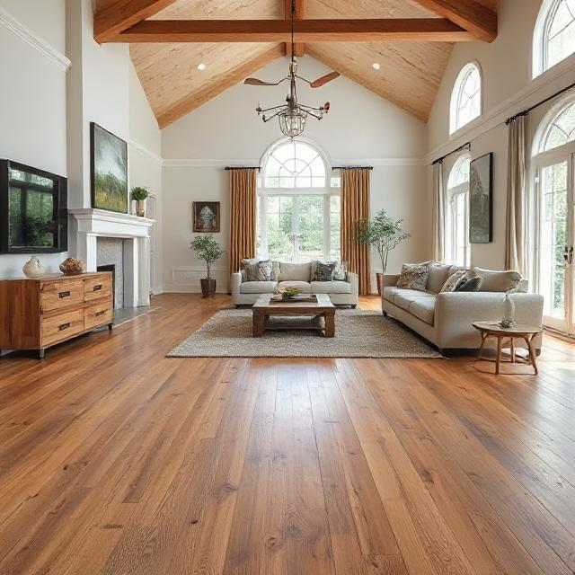Solid 3/4 Red Oak Flooring - 8-12 ft Length x 6 inch width - Unfinished - Character