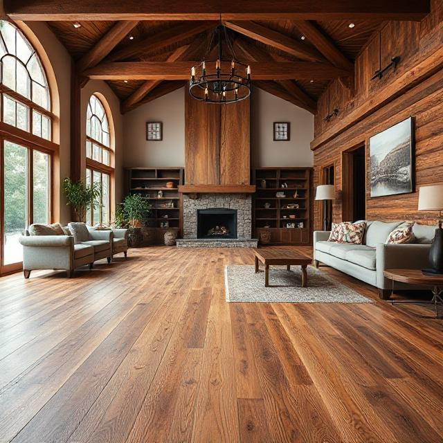 Solid 3/4 Red Oak Flooring - 8-12 ft Length x 6 inch width - Unfinished - Character