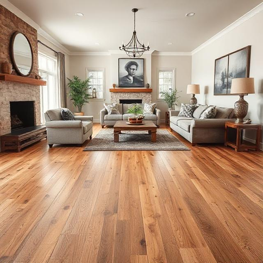 Solid 3/4 Red Oak Flooring - 8-12 ft Length x 6 inch width - Unfinished - Character