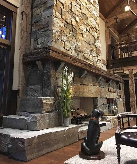 Wrap Around Fireplace Mantel - Solid Wood