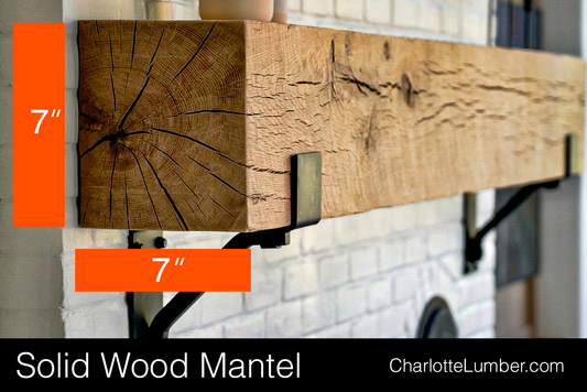 Fireplace Mantel - Solid Wood - 7x7