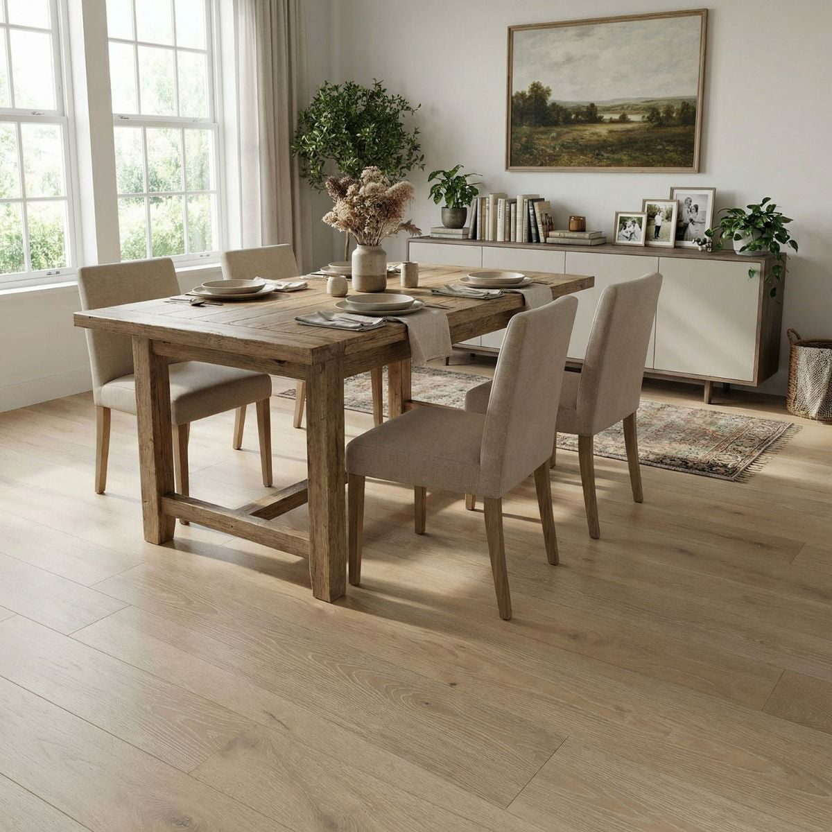 7.5 inch Imported French Oak Flooring - Engineered Antique White