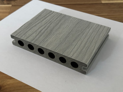 12 ft Glacier Decking - Grooved - Light Gray