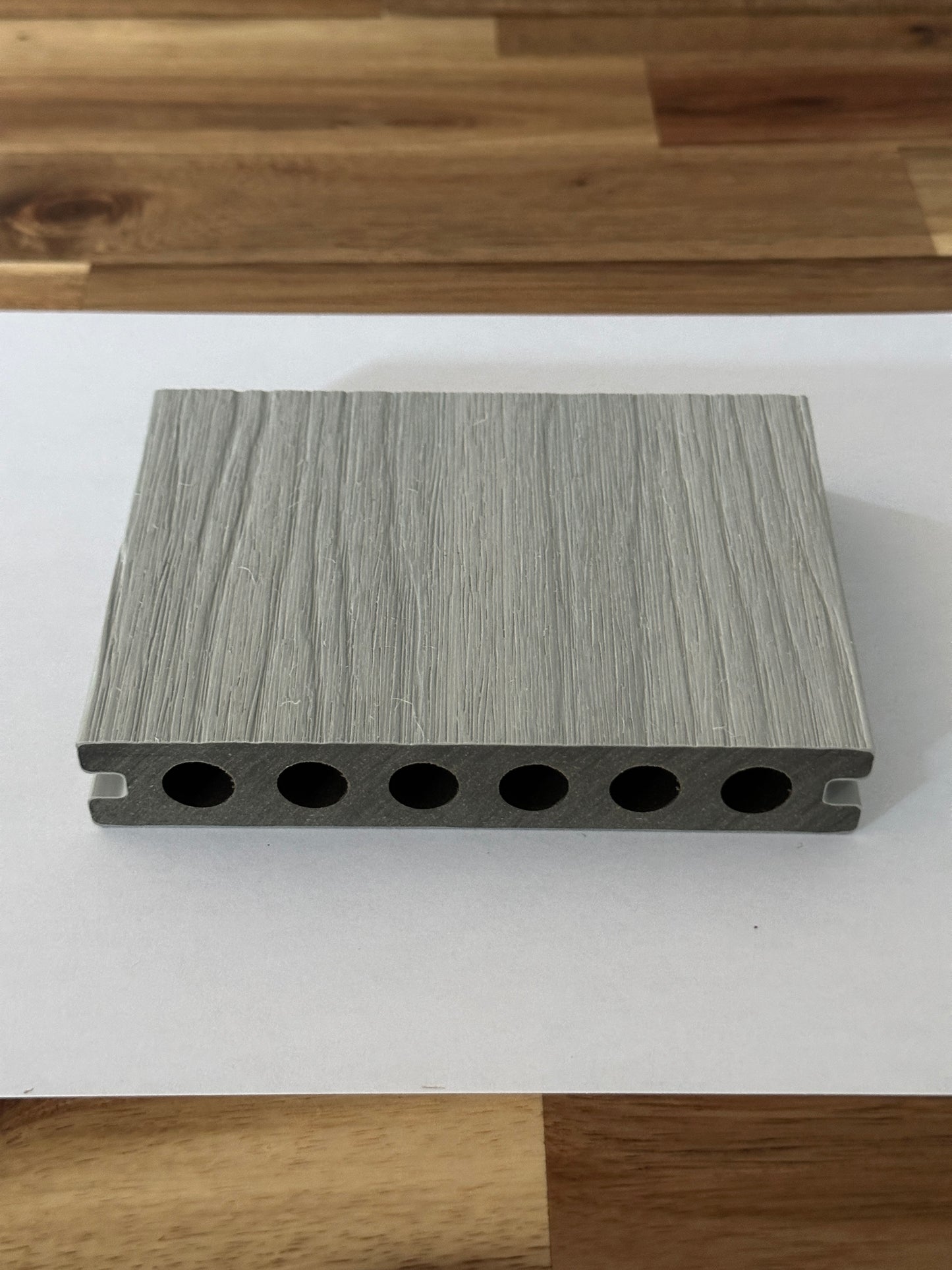 12 ft Glacier Decking - Grooved - Light Gray