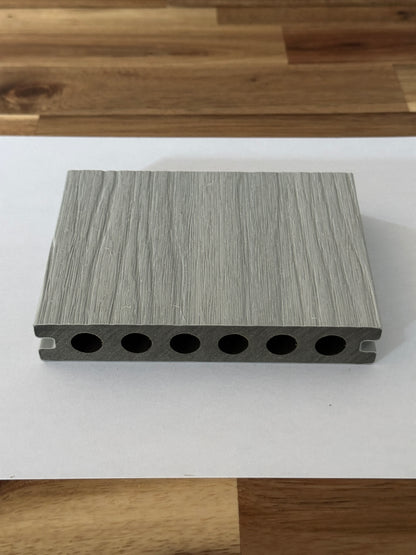 12 ft Glacier Decking - Grooved - Light Gray