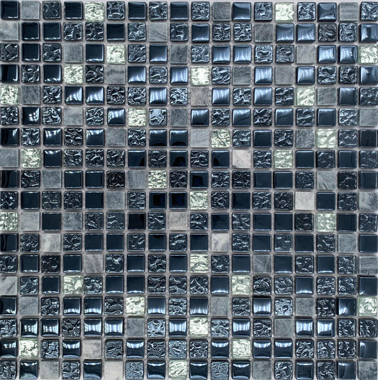 FF6014 - Dark Teal Glass Mosaic Pool Tile