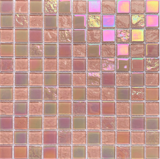 FF7024 - Pink Glass Mosaic - Pool Tile