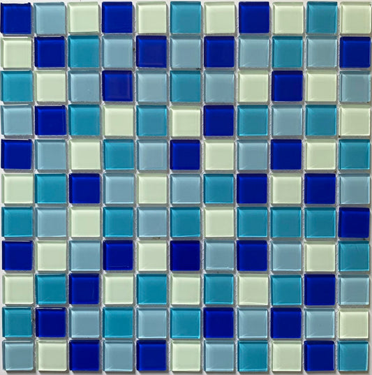 SL0080 - Blue Mint - Glass Mosaic Pool Tile
