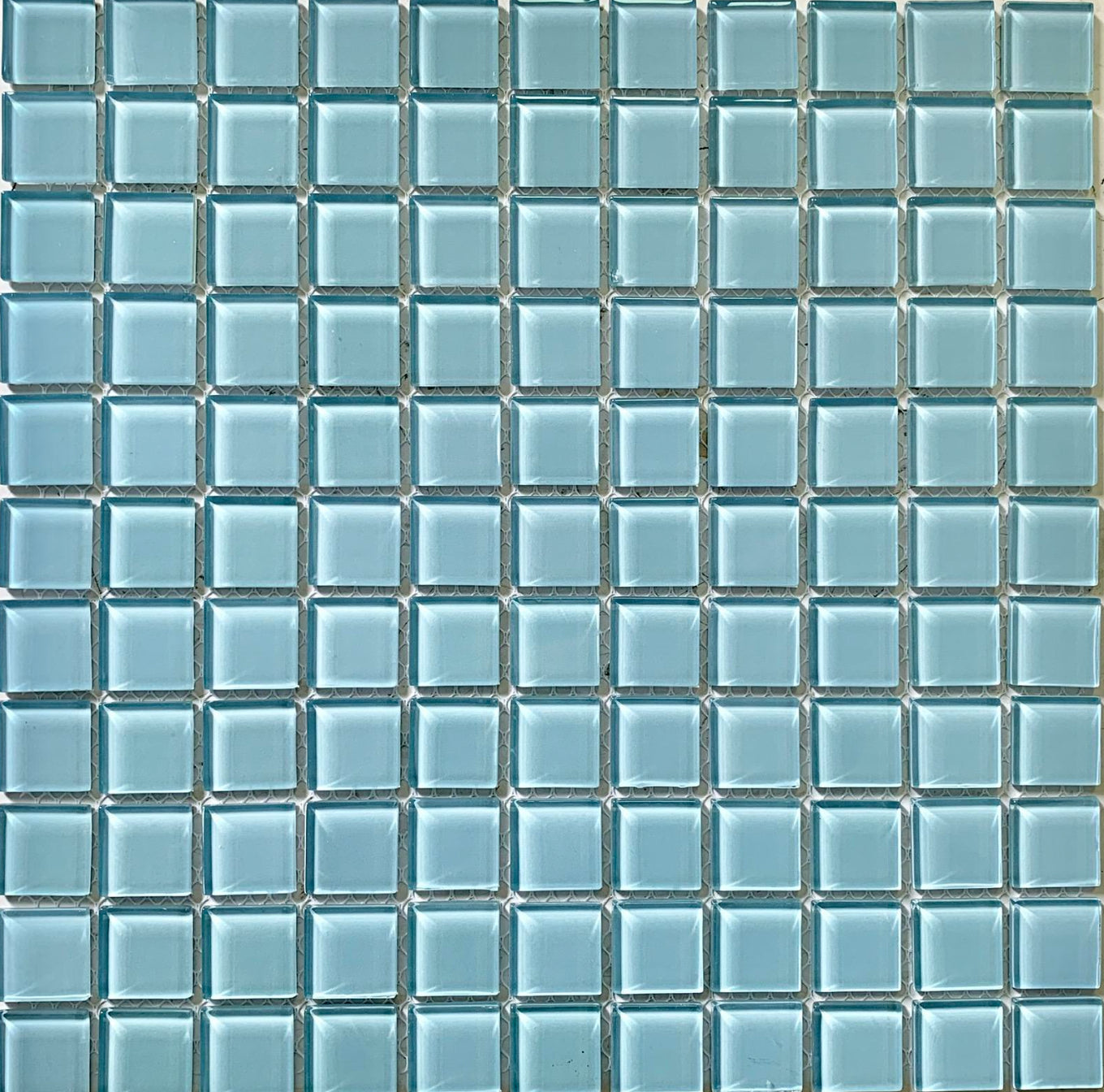 SL099 - Aqua Teal Iridescent Glass Mosaic Pool Tile